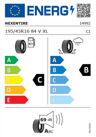Kia Tyre Label - nexen-14992-195-45R16